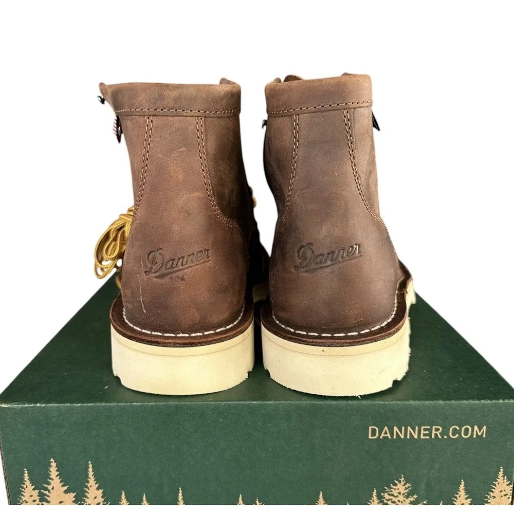 DANNER Bull Run Moc Steel Toe Men's Size 14 EE Brown Leather Work Boots 15591